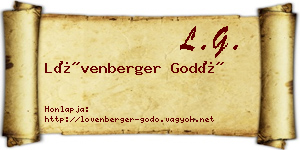 Lövenberger Godó névjegykártya